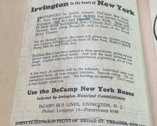 DeCamp Bus Lines Handmade Scrapbooks W/ Vintage & Original Newspaper Clippings Featuring The 1939/1940 NY World's Fair