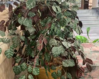 An Assortment Of Faux Plants, Ivy, Floral Arrangements, & OVERSIZED Trees
