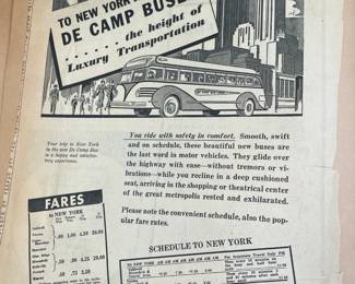 DeCamp Bus Lines Handmade Scrapbooks W/ Vintage & Original Newspaper Clippings Featuring The 1939/1940 NY World's Fair