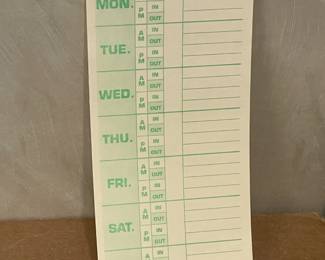 Weekly Time Cards
