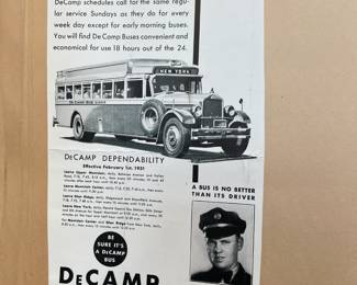 DeCamp Bus Lines Handmade Scrapbooks W/ Vintage & Original Newspaper Clippings Featuring The 1939/1940 NY World's Fair
