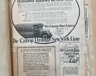 DeCamp Bus Lines Handmade Scrapbooks W/ Vintage & Original Newspaper Clippings Featuring The 1939/1940 NY World's Fair