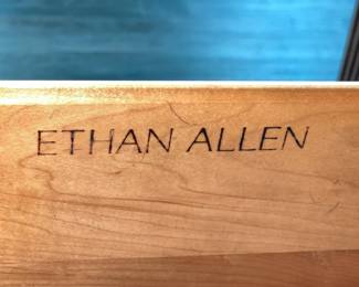 Green & Brown Wooden Filing Cabinet - Ethan Allen