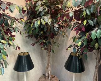 Oversized Faux Tree W/ Brass Base