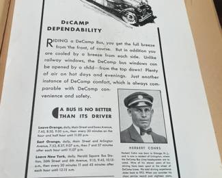 DeCamp Bus Lines Handmade Scrapbooks W/ Vintage & Original Newspaper Clippings Featuring The 1939/1940 NY World's Fair