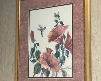 Framed Floral Artwork