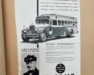 DeCamp Bus Lines Handmade Scrapbooks W/ Vintage & Original Newspaper Clippings Featuring The 1939/1940 NY World's Fair