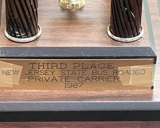 Assorted Trophies Awarded To DeCamp Bus Lines