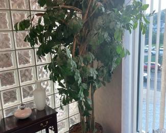An Assortment Of Faux Plants, Ivy, Floral Arrangements, & OVERSIZED Trees