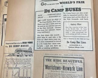 DeCamp Bus Lines Handmade Scrapbooks W/ Vintage & Original Newspaper Clippings Featuring The 1939/1940 NY World's Fair