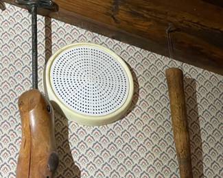 Wall & Ceiling Hanging Gadgets, Tools, & Assorted Antiques