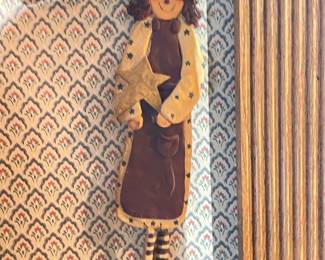 Hanging Wooden Raggedy Anne & Andy Dolls
