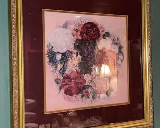 Gold Framed Floral Artwork