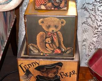 Teddy Bear Wooden Blocks Display Set