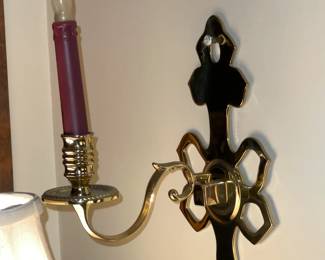 Brass Wall Mounted Candlestick Holder