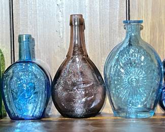 Beautiful Vintage Wheaton Glass Company (NJ) Colorful Bottles