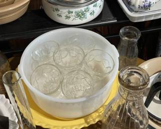 Large Milk Glass Bowl