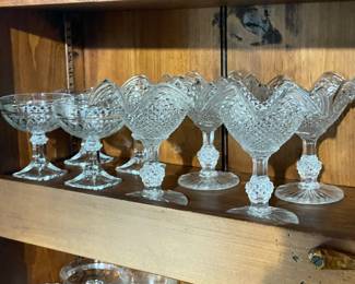 Assorted Vintage Clear Glassware, Stemware, Etc.
