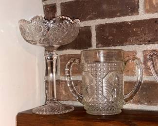 Antique Pressed Glass Pitchers