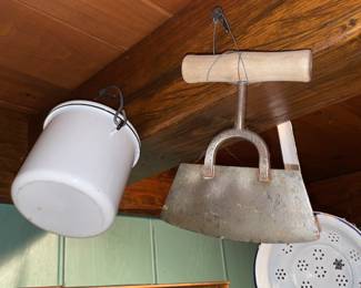 Hanging Kitchen Gadgets, Tools, & Assorted Antiques