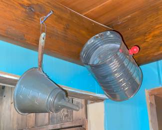 Hanging Kitchen Gadgets, Tools, & Assorted Antiques