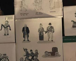 Large Dept.56 Christmas Village Collection Of Buildings, Figurines, & Accessories