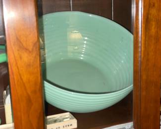 Vintage Jadeite Swirled Mixing Bowl