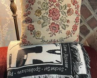 Needlepoint Pillow & Throw Blanket