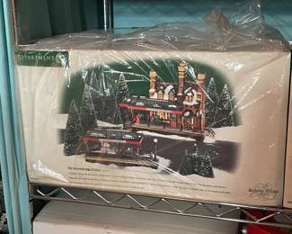 Large Dept.56 Christmas Village Collection Of Buildings, Figurines, & Accessories