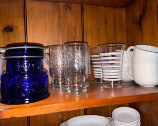 Cobalt Blue Glass Storage Jar