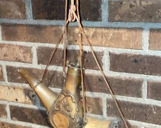 Carved Horn Powder Holder