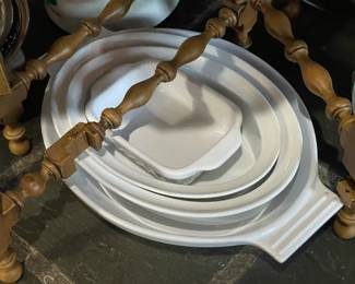 Oversized White Serving Platters