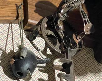 Wall & Ceiling Hanging Gadgets, Tools, & Assorted Antiques