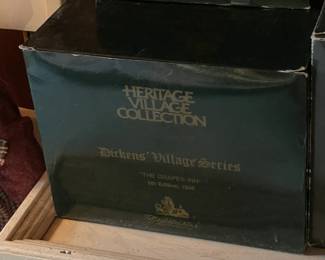 Large Dept.56 Christmas Village Collection Of Buildings, Figurines, & Accessories