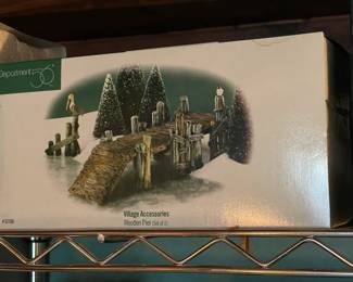 Large Dept.56 Christmas Village Collection Of Buildings, Figurines, & Accessories