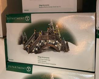 Large Dept.56 Christmas Village Collection Of Buildings, Figurines, & Accessories