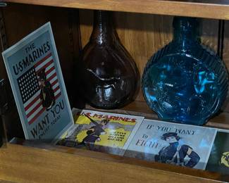 Beautiful Vintage Wheaton Glass Company (NJ) Colorful Bottles