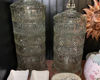 Oversized Crystal Stacking Candy Bowls