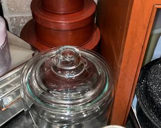 Glass Covered Jar