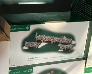 Large Dept.56 Christmas Village Collection Of Buildings, Figurines, & Accessories