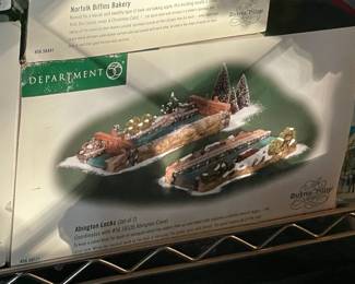 Large Dept.56 Christmas Village Collection Of Buildings, Figurines, & Accessories