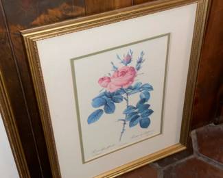 Framed Floral Artwork