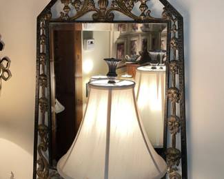 Large Cast Iron Wall Mirror