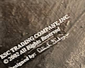 Beautiful Santa On Drum Figurine Signed On The Base