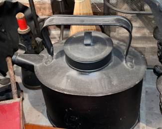 Black Tin Teapot