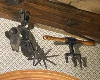 Wall & Ceiling Hanging Gadgets, Tools, & Assorted Antiques