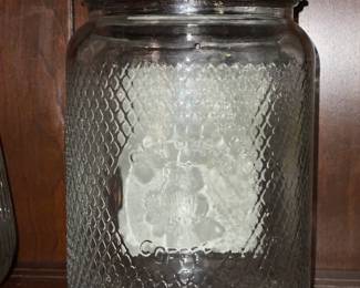 Antique Old Judge Coffee Glass Jar
