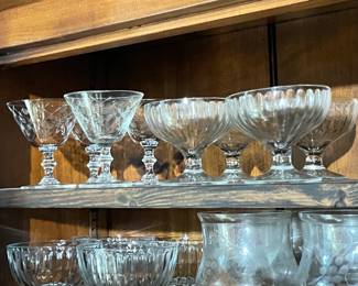Assorted Vintage Clear Glassware, Stemware, Etc.