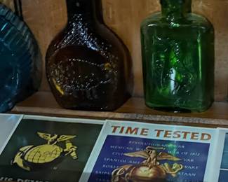 Beautiful Vintage Wheaton Glass Company (NJ) Colorful Bottles