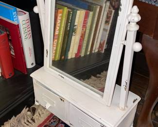 Tabletop Mirror & 2 Drawer Vanity Set